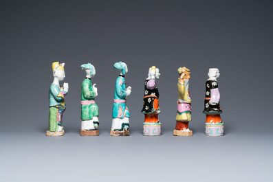Thirteen various Chinese famille rose figures, Qianlong and later