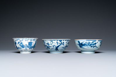 Zes Chinese blauw-witte kommen, Transitie periode en Kangxi