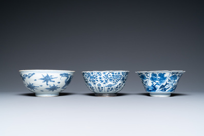 Zes Chinese blauw-witte kommen, Transitie periode en Kangxi