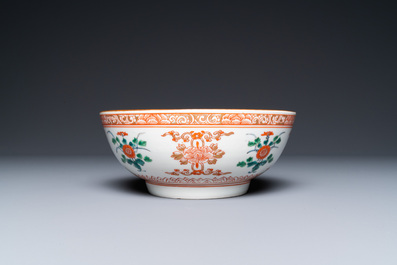 Three Chinese famille verte dishes and a bowl, Kangxi