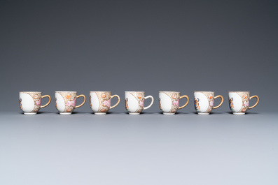 A Chinese 21-piece armorial tea service with the arms of 'Van der Cruyce' for the Belgian market, Qianlong