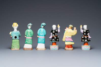 Thirteen various Chinese famille rose figures, Qianlong and later