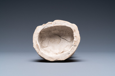 A Chinese monochrome soft paste sculpture of Adam, Kangxi