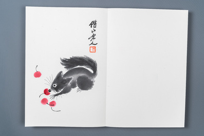 Un album de 22 estampes d'apr&egrave;s Qi Baishi, studio Rong Bao Zhai, P&eacute;kin, 1952