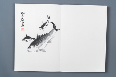Un album de 22 estampes d'apr&egrave;s Qi Baishi, studio Rong Bao Zhai, P&eacute;kin, 1952