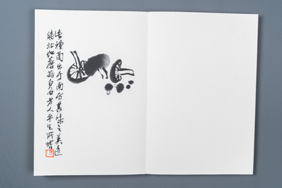 Un album de 22 estampes d'apr&egrave;s Qi Baishi, studio Rong Bao Zhai, P&eacute;kin, 1952