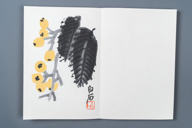 Un album de 22 estampes d'apr&egrave;s Qi Baishi, studio Rong Bao Zhai, P&eacute;kin, 1952
