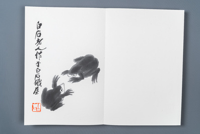 Un album de 22 estampes d'apr&egrave;s Qi Baishi, studio Rong Bao Zhai, P&eacute;kin, 1952