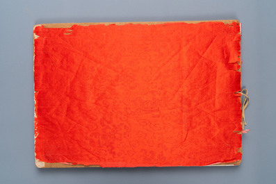 Un album de peintures sur papier de riz, &eacute;tiquettes du magasin Wing Tai Hing et de l'expo de Hanoi en 1902, Chine, Canton, 19/20&egrave;me