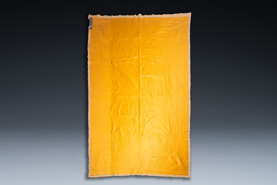 Een groot Ottomaans met verzilverde en vergulde metaaldraad belegd linnen doek, Turkije, 19/20e eeuw