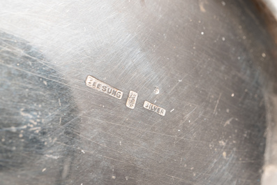 A Chinese silver tea service in presentation box, mark of Zee Sung, Shanghai, Republic