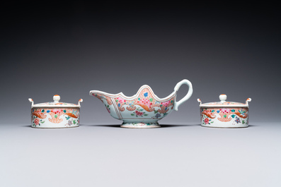 A Chinese famille rose 21-piece dinner service, Qianlong