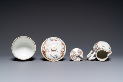 A Chinese famille rose 12-piece tea service for the European market, Qianlong
