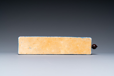 A Chinese famille rose reticulated rectangular cricket box, Daoguang