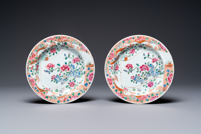 A Chinese famille rose 21-piece dinner service, Qianlong