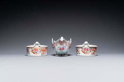 A Chinese famille rose 21-piece dinner service, Qianlong