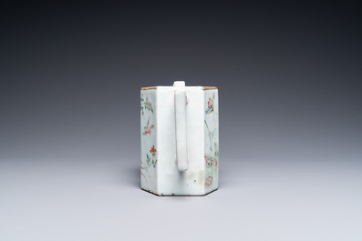 Four Chinese famille rose and iron-red-decorated porcelain wares, 19th C.
