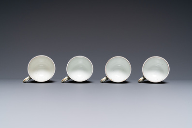 A Chinese famille rose 12-piece tea service for the European market, Qianlong