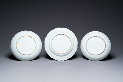 Twelve Chinese famille rose dishes and plates, Qianlong