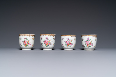 A Chinese famille rose 12-piece tea service for the European market, Qianlong