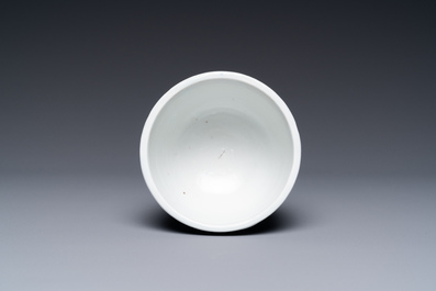 A fine Chinese blue and white stem cup, Kangxi