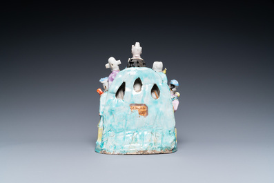 A rare Chinese famille rose 'immortals' group, Qianlong/Jiaqing