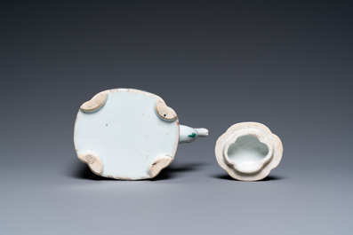 A Chinese famille verte 'mythical animals' teapot, Kangxi