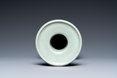 A Chinese Longquan celadon 'kinuta' vase, Southern Song