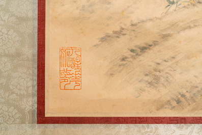 Li Qiujun (1899-1973): &lsquo;Lettr&eacute;s en temps de loisirs', encre et couleurs sur papier