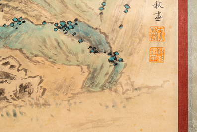 Li Qiujun (1899-1973): &lsquo;Lettr&eacute;s en temps de loisirs', encre et couleurs sur papier