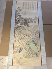 Li Qiujun (1899-1973): &lsquo;Lettr&eacute;s en temps de loisirs', encre et couleurs sur papier