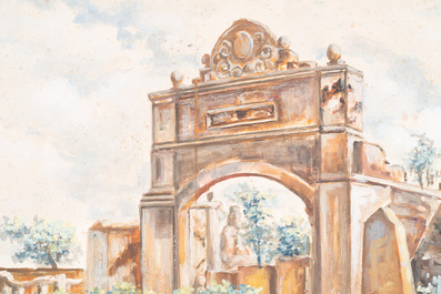 Yan Wenliang (1893-1988): Un album de paysages, aquarelle sur papier