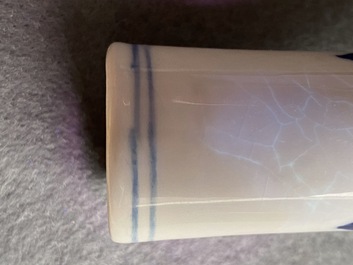 A Chinese blue and white bottle vase, Kangxi