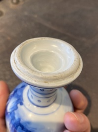 A fine Chinese blue and white stem cup, Kangxi