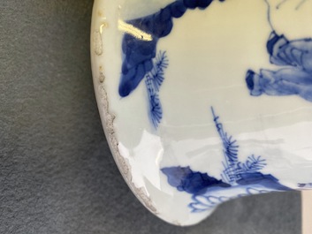 A Chinese blue and white 'gu' vase, Chenghua mark, Kangxi