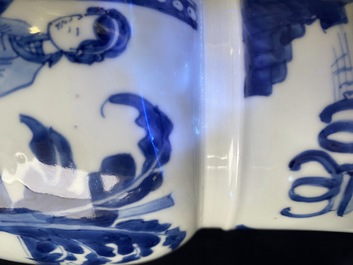 A Chinese blue and white 'gu' vase, Chenghua mark, Kangxi