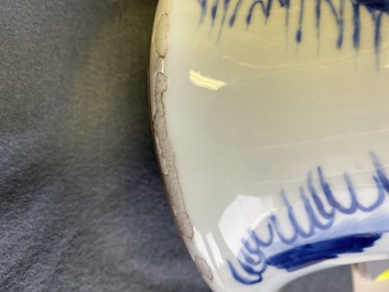 A Chinese blue and white 'gu' vase, Chenghua mark, Kangxi