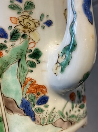 A Chinese famille verte 'mythical animals' teapot, Kangxi
