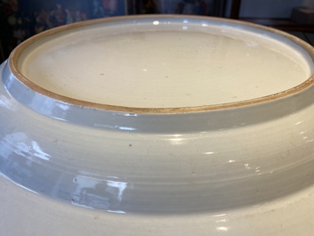 An exceptionally large Chinese famille rose 'Emperor Yang' dish, Yongzheng