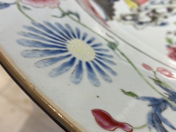 An exceptionally large Chinese famille rose 'Emperor Yang' dish, Yongzheng
