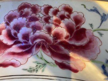 An exceptionally large Chinese famille rose 'Emperor Yang' dish, Yongzheng