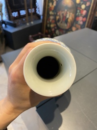 Een Chinese blauw-witte kalebasvaas, Jiajing merk, Qing