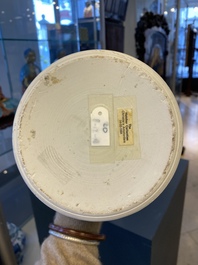 A Chinese blue and white 'Hatcher cargo' bottle vase, Transitional period