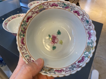 Four Chinese famille rose bowls for the Straits or Peranakan market, 19th C.