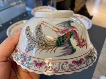 Four Chinese famille rose bowls for the Straits or Peranakan market, 19th C.