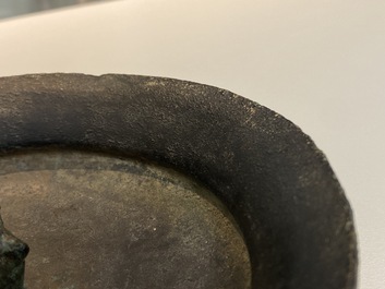 Een Romeinse bronzen 'sater' kom, wellicht 3/6e eeuw