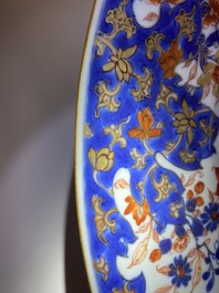 A pair of large Chinese verte-Imari 'Governor Duff' dishes, Yongzheng