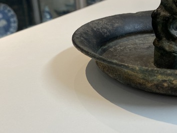 Een Romeinse bronzen 'sater' kom, wellicht 3/6e eeuw