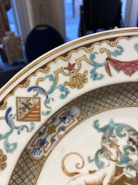 Un plat armori&eacute; en porcelaine de Chine aux armes de 'Bistrate et Proli' pour le march&eacute; belge, Qianlong