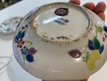 Three Chinese famille rose plates, Daoguang/Guangxu